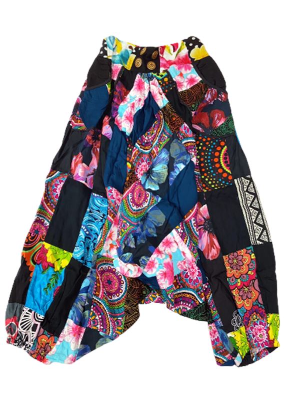 Aladdinbyxa patchwork knappar